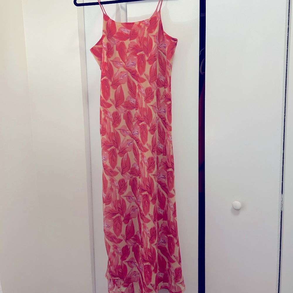 90s floral midi dress